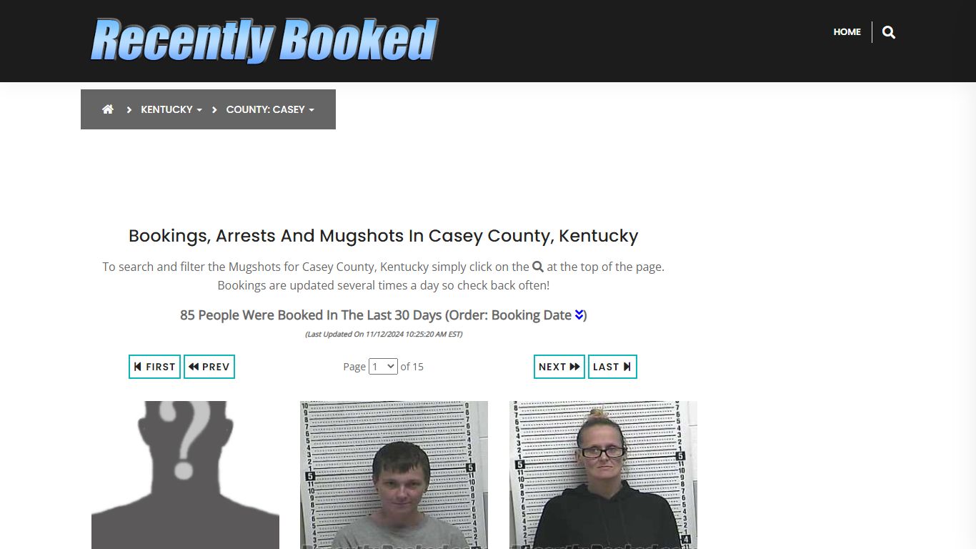 Bookings, Arrests and Mugshots in Casey County, Kentucky - Recently Booked